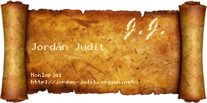 Jordán Judit névjegykártya